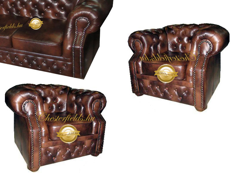 Chesterfield Windsor antique brown suites 2+1+1