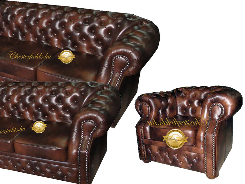 Chesterfield Windsor antique braun suites 3+2+1