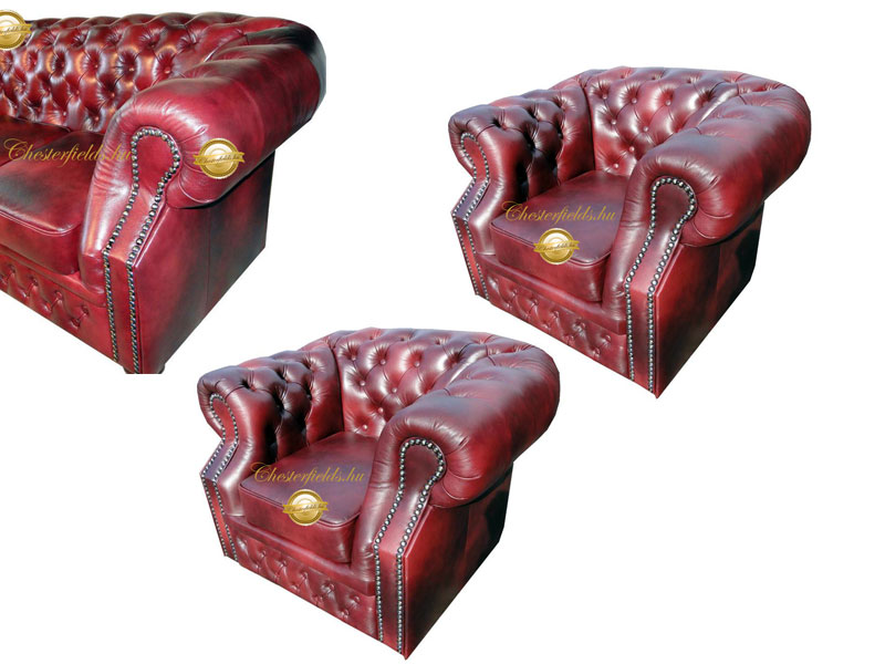 Chesterfield Windsor antique red suites 2+1+1