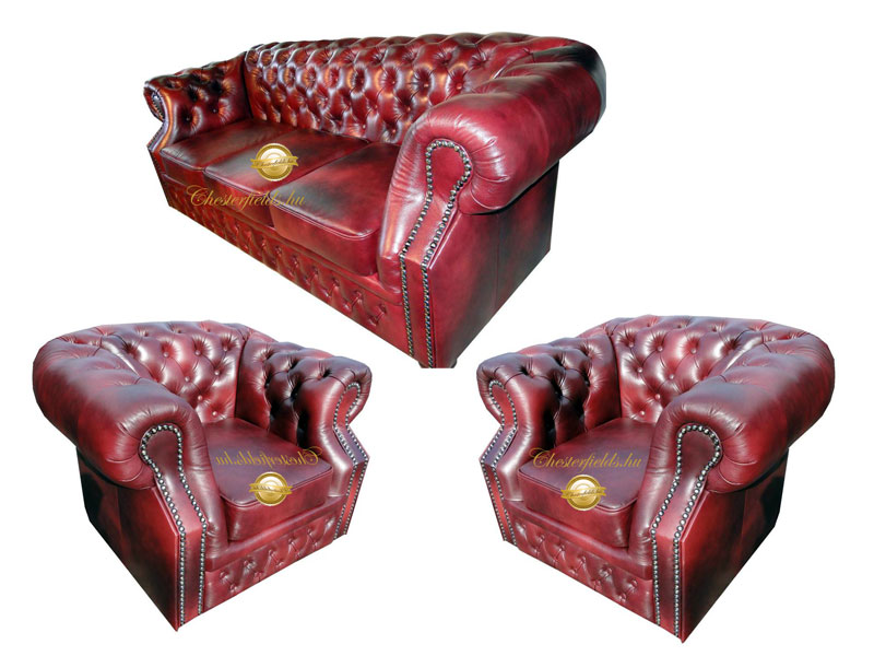 Chesterfield Windsor antique red 3+1+1