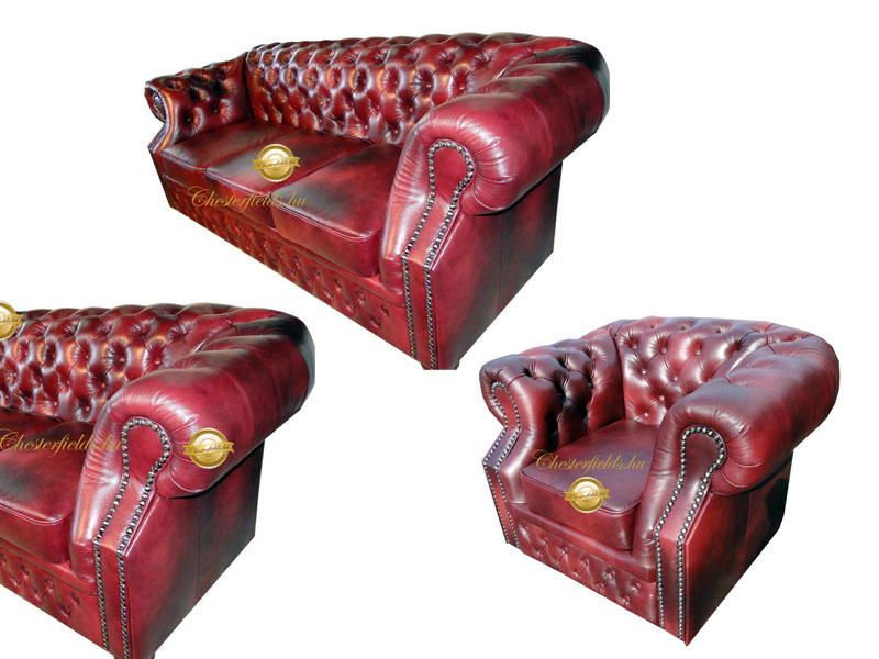 Chesterfield Windsor antique red suites 3+2+1